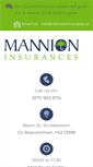 Mobile Screenshot of mannioninsurance.ie